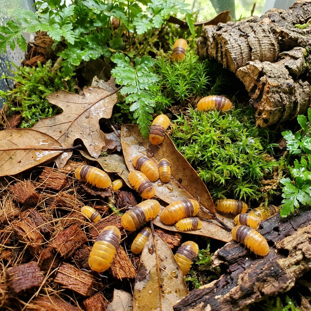 Amber Ducky Isopods - 5 counts